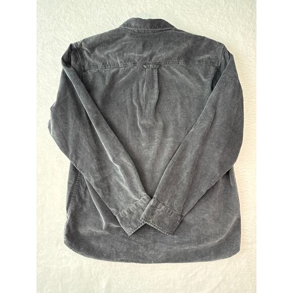 Tommy Bahama Coastline Cord Button Down Shacket Size Medium Black - Picture 7 of 7